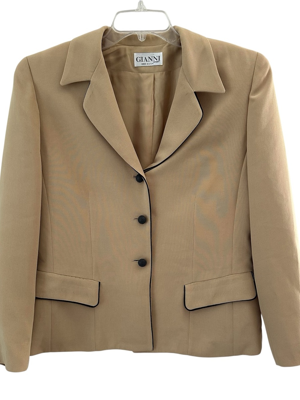VINTAGE GANNI TAN THREE BUTTON BLAZER SET